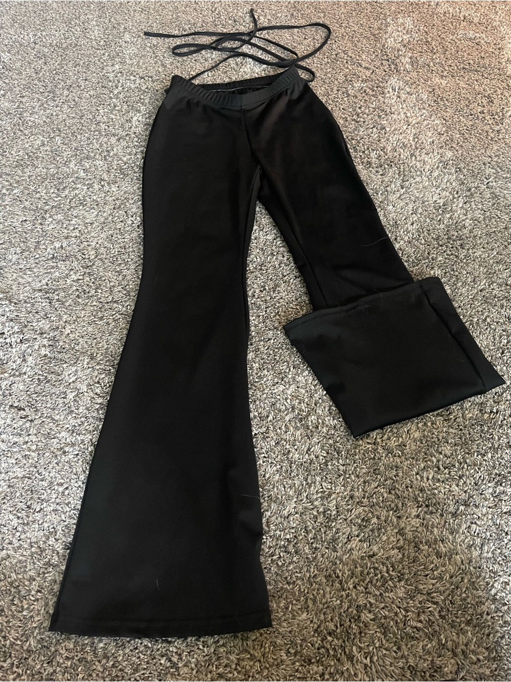 Motel Rocks Black Flared Trousers